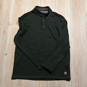 Mens Green Quarter Button Up